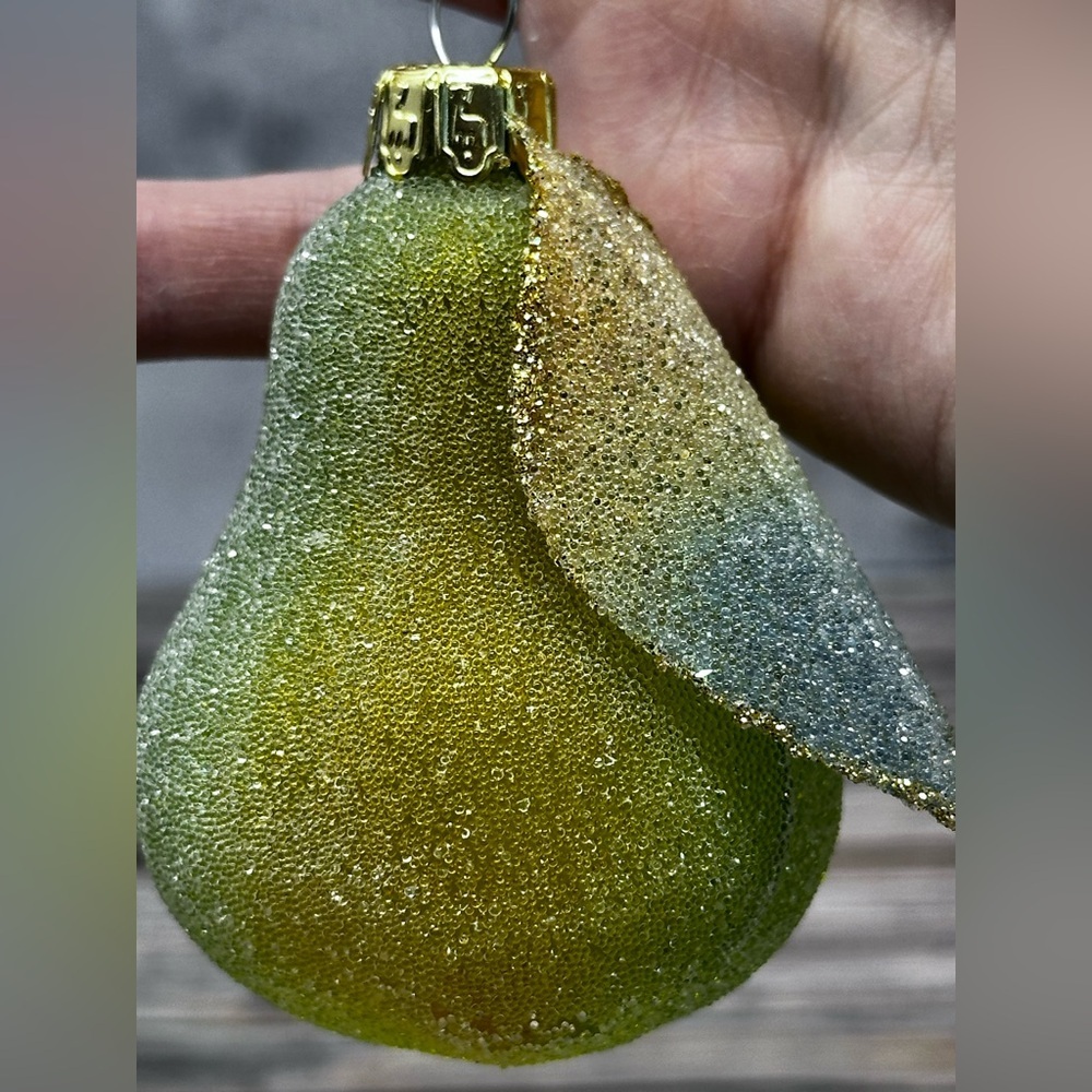 Glass Pear Ornament - Christmas Tree Decoration NWT - Picture 6 of 7